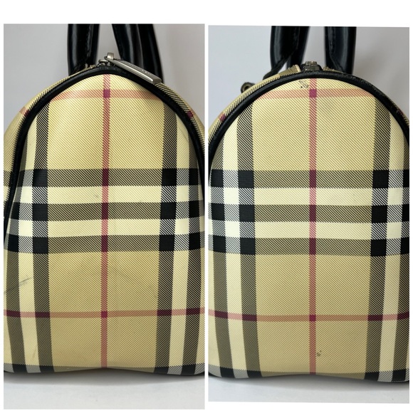 ✨✨✨✨SOLD✨✨✨✨Burberry London Authentic House Check Rare Boston Hand Bag Purse - Picture 6 of 9